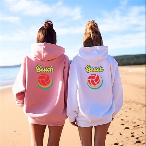 Beach Volleyball Hoodie Oversized Hooded Sweatshirt Or Beach Coverup A Volleyball T For