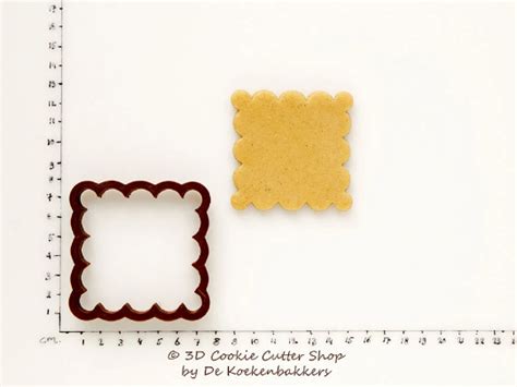 Scalloped Square Cookie Cutter 3d Cookie Cutter Shop