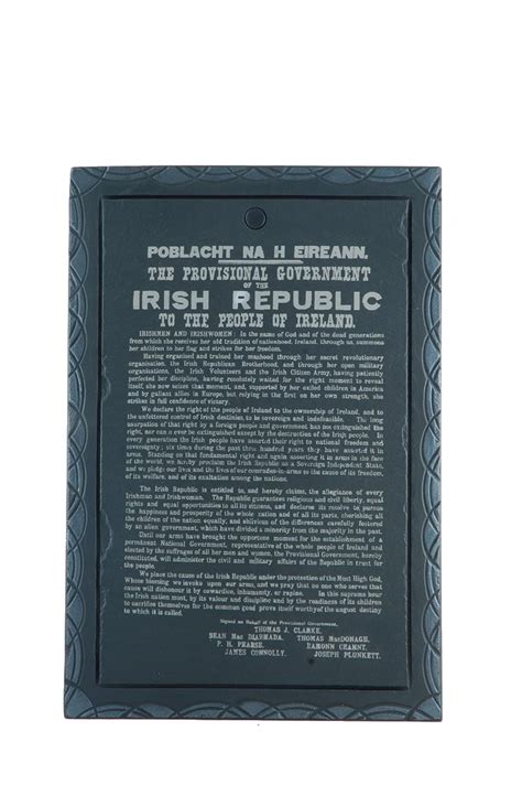 Written In Stone The Proclamation Of The Irish Republic