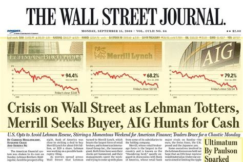 The Wall Street Journals Pages From September 2008 Wsj