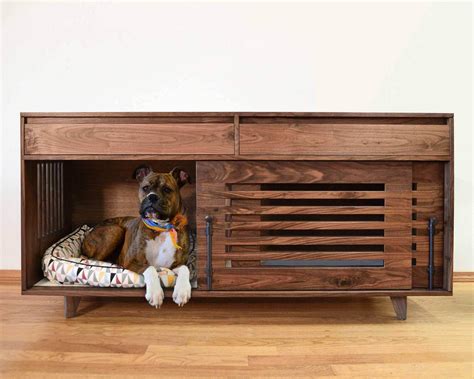 Beautiful Wood Dog Crate Best Double Dog Crate Pet Crate Solution