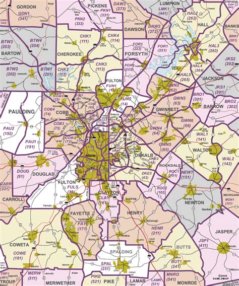 Atlanta Map Free Printable Maps