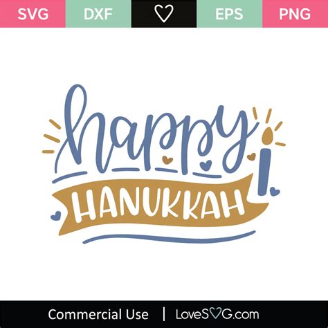 Happy Hanukkah SVG Cut File - Lovesvg.com