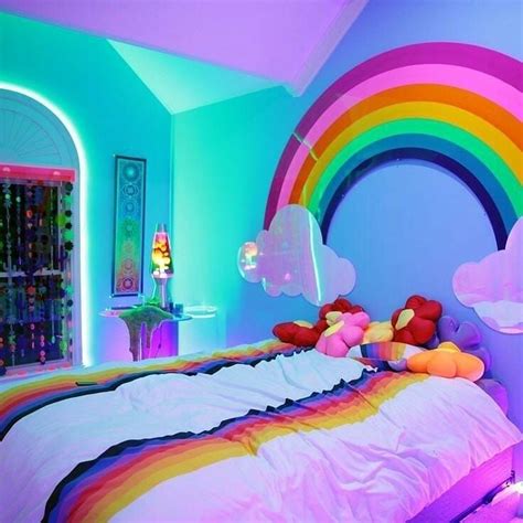 Dream Bedroom 🌈 Rainbow Bedroom Rainbow Room Bedroom Themes