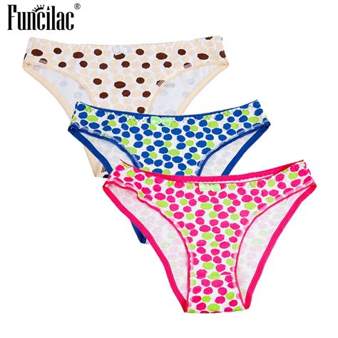 Funcilac Cotton Brand Womens Sexy Panties Briefs For Women Underwear