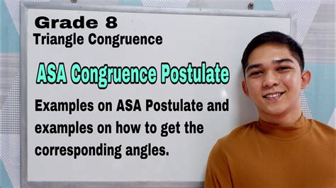 Asa Congruence Postulate Angle Side Angle Youtube