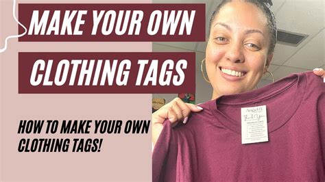 How To Make Your Own Clothing Tags Youtube