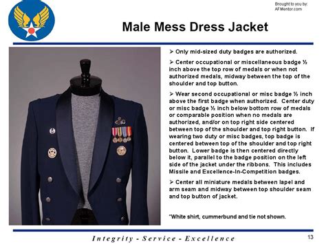 Mess Dress Wear Guidance