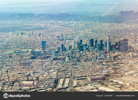 Aerial View Los Angeles City View Main Highway Huge City Stock Photo By