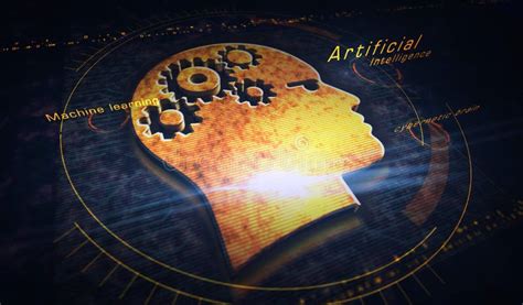 Kunstmatige Intelligentie Met Hoofdmetaal Symbool Digitale 3d
