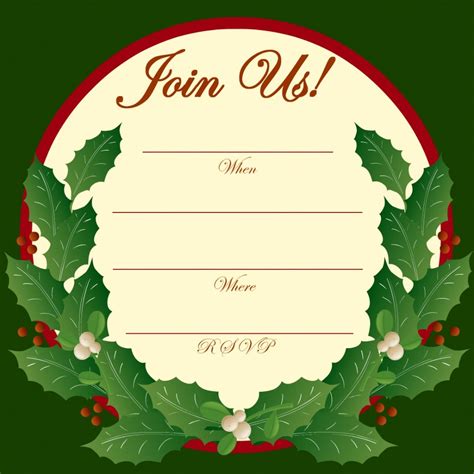 printable christmas   year party invitations