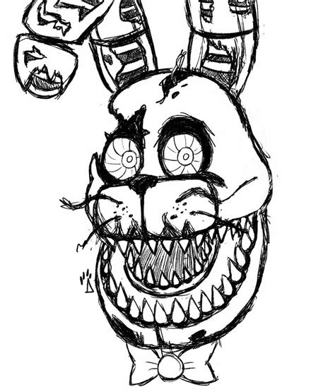 Nightmare Bonnie Drawing Fnaf Coloring Pages Coloring Pages