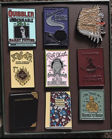 Flourish And Blotts Book Pin Set Numskull Pins Harry Potter Pins