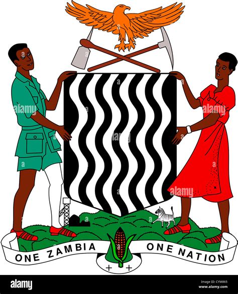 Coat Of Arms Of The Republic Of Zambia Stock Photo Alamy
