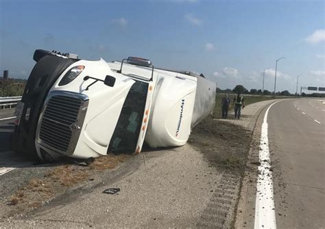 Rollover Crash Sends Truck Driver To Hospital