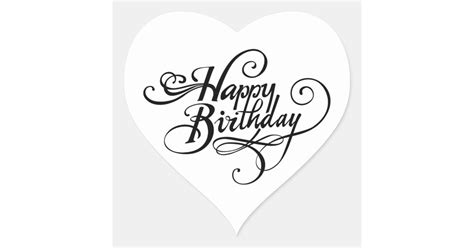 Happy Birthday Heart Sticker Zazzle