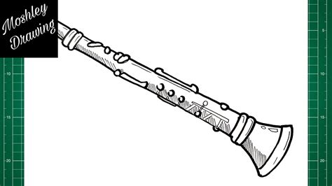 How To Draw A Clarinet Youtube