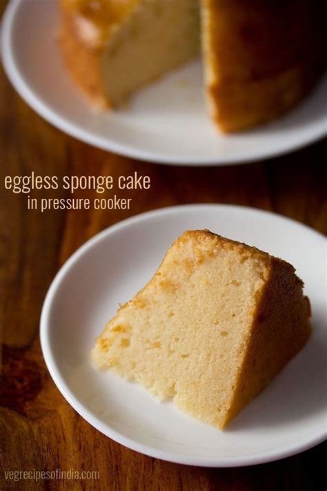 Eggless Sponge Cakepressure Cooker Cake Recipe How To Make Sponge