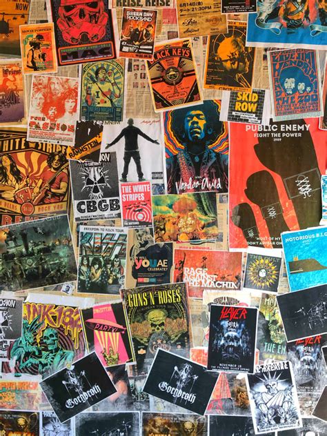 Download Free Rock Album Cover Collage Wallpaper