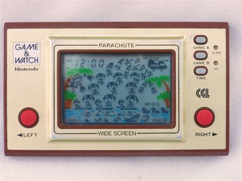 Vintage Retro Nintendo Game And Watch Parachute Wide Screen Handheld