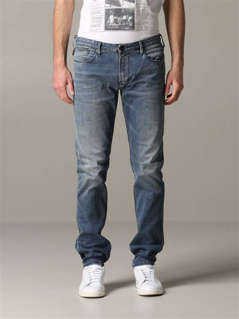 Emporio Armani Outlet Slim Fit Jeans Stone Washed Emporio Armani
