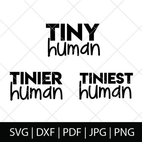 Tiny Tinier And Tiniest Human Svg Sibling Svg Sibling Etsy