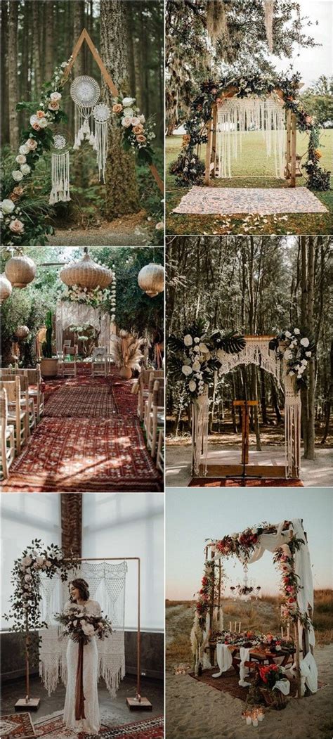 Bohemian Wedding Arches And Backdrops Boho Wedding Ideas Deep Red