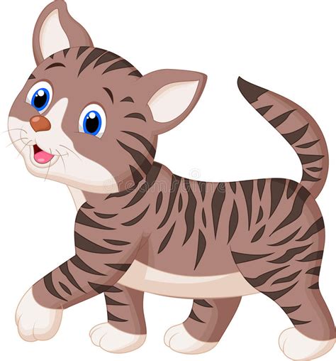 Cute Cat Cartoon Walking Stock Vector Illustration Of