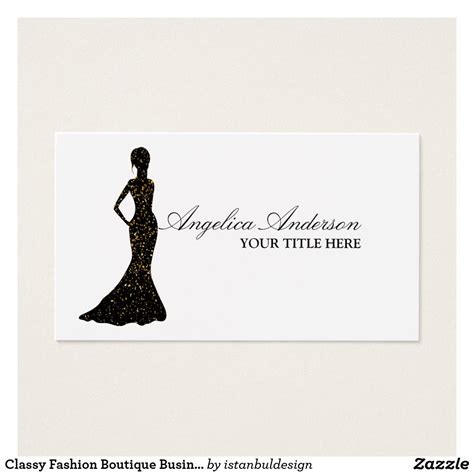 Classy Fashion Boutique Business Card Zazzle Fashion Business Cards