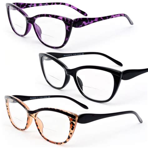 Bifocal Vision Cat Eye Women S Reading Glasses 200 350 Ebay