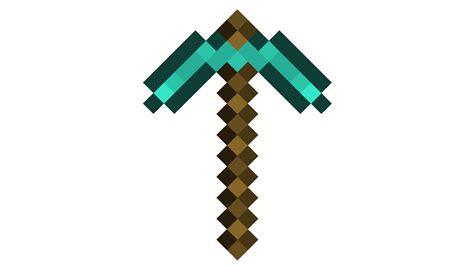 Minecraft Diamond Pickaxe Png Free Logo Image