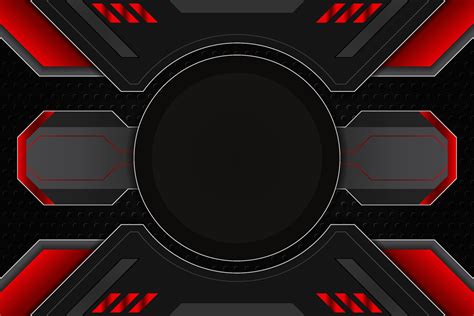 Modern E Sport Gaming Banner Circle Red With Dark Background 4227468
