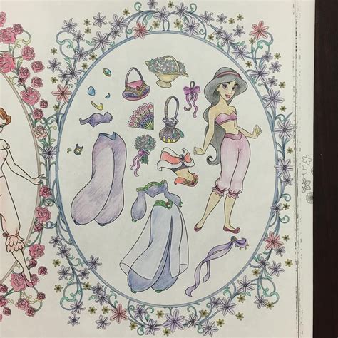 Shizuka Kubo On Instagram ジャスミン ディズニーガールズ 色鉛筆 コロリアージュ Coloriage