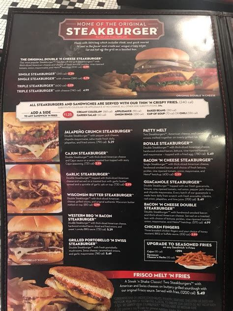 Scroll down and you will see the links to the job description. Sandwiches Steak N Shake Menu Nutrition - Nutrition Pics