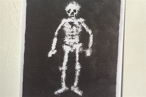 Disintegrating Skeleton Art Print Weird Wolf Arte