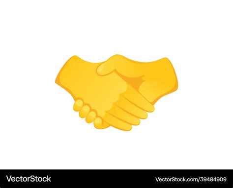 Handshake Icon Hand Gesture Emoji Royalty Free Vector Image
