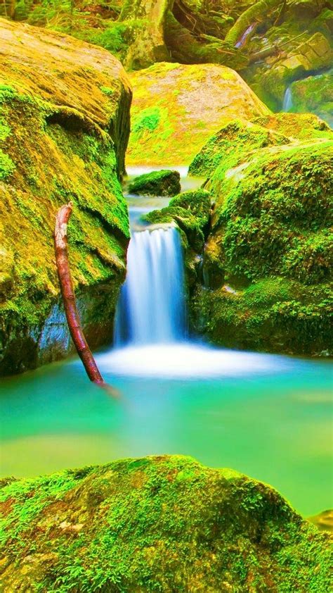 Greenery Nature Waterfall Wallpaper Download Mobcup