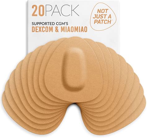 Not Just A Patch Lot De 20 Patchs De Capteur CGM Pour Dexcom G6 Et