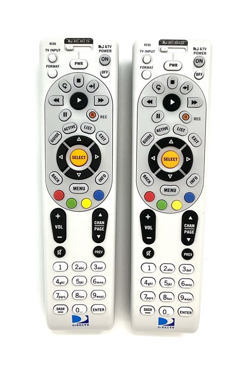 2 Pack Replacement Directv Rc65 4 Device Universal Ir Remote Control