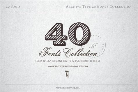 40 Archive Fonts Collection Free Download
