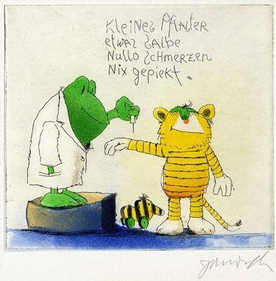 In seinen kindergeschichten erzählt janosch von freundschaft und einsamkeit, von träumen, tagträumen und traumhaften tagen. Gesund mit Janosch - Piekst nicht | Janosch, Herr janosch ...