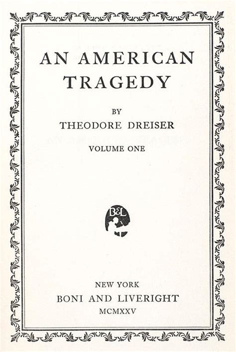 An American Tragedy By Dreiser Theodore 1925 Signed By Authors
