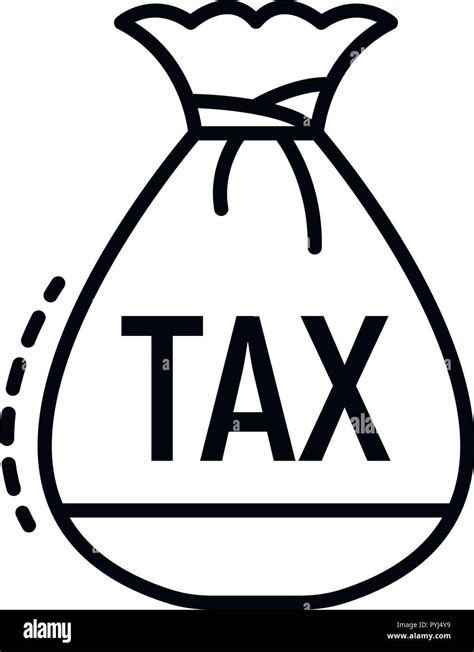 Tax Money Bag Icon Outline Style Stock Vector Image And Art Alamy