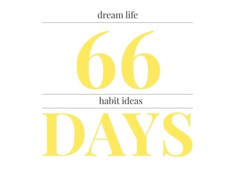 66 Day Habit Ideas