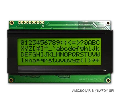 Amc2004ar B Y6wfdy Spi 20x4 Character Lcd Module Spi Interface