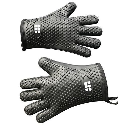 Heat Resistant BBQ Cooking Gloves - Oven Mitts