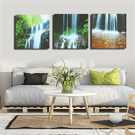 Print your pet on a custom canvas in an authentic renaissance style portrait and give them pride of place in your home. 3 Cascade Large Waterfall Framed Print Painting Canvas ...