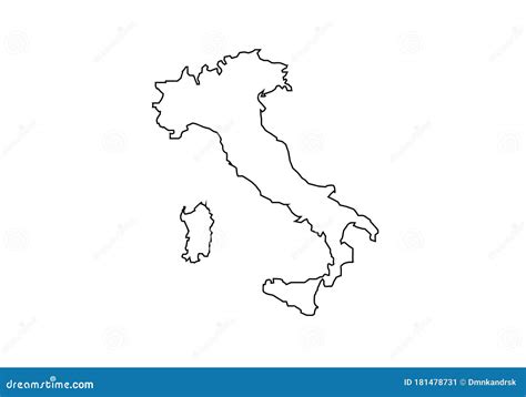 Map Of Italy With National Flag And Human Silhouettes Isolated Royalty
