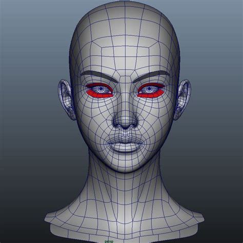 3d girl head model face topology maya modeling 3d modeling tutorial