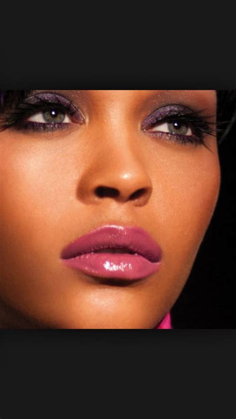Striking Pink Lips And Makeup For Brown Skin Dark Skin Makeup